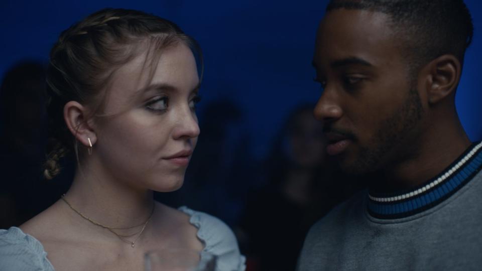 Cassie (Sydney Sweeney) and McKay (Algee Smith) in 'Euphoria’ (HBO)