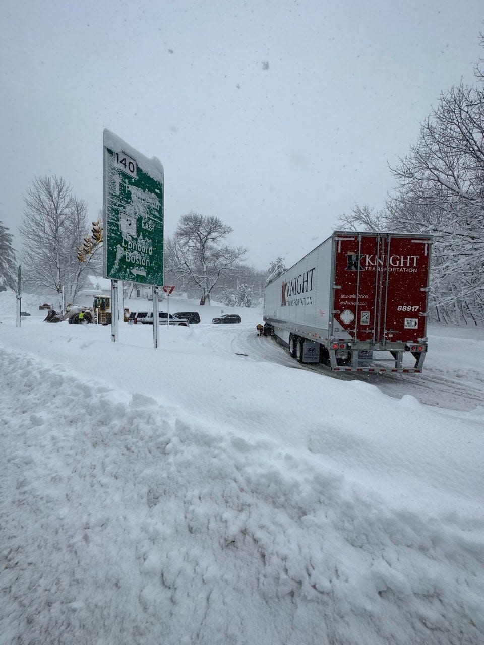 Police in Westminster responded to several storm-related road accidents during Tuesday's Nor'easter.