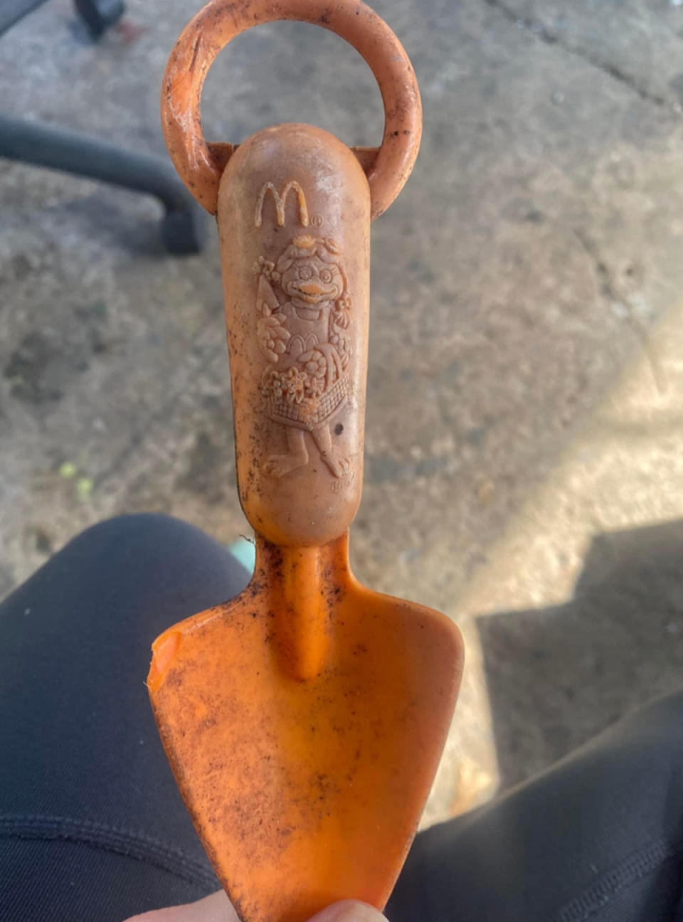 An old Happy Meal toy from McDonald's was found in a woman's backyard. Source: Facebook
