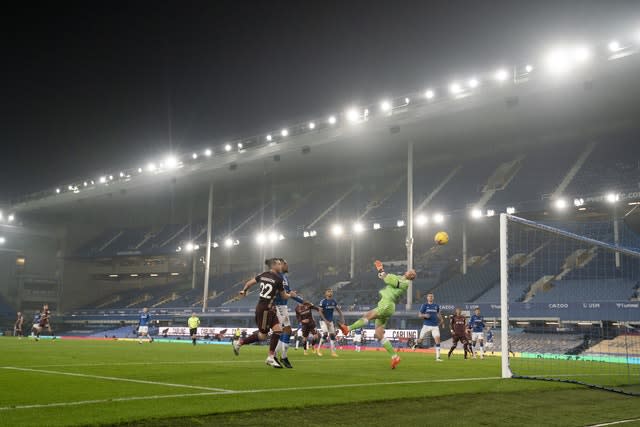 Games at Goodison Park have been played behind closed doors 