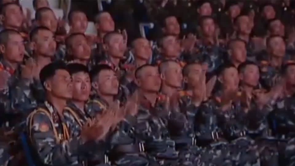 Members of North Korea's military helped celebrate the occasion. Source: Supplied