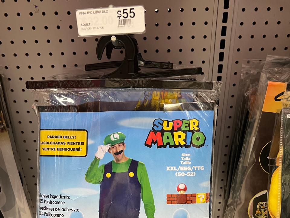 luigi costume party city costume