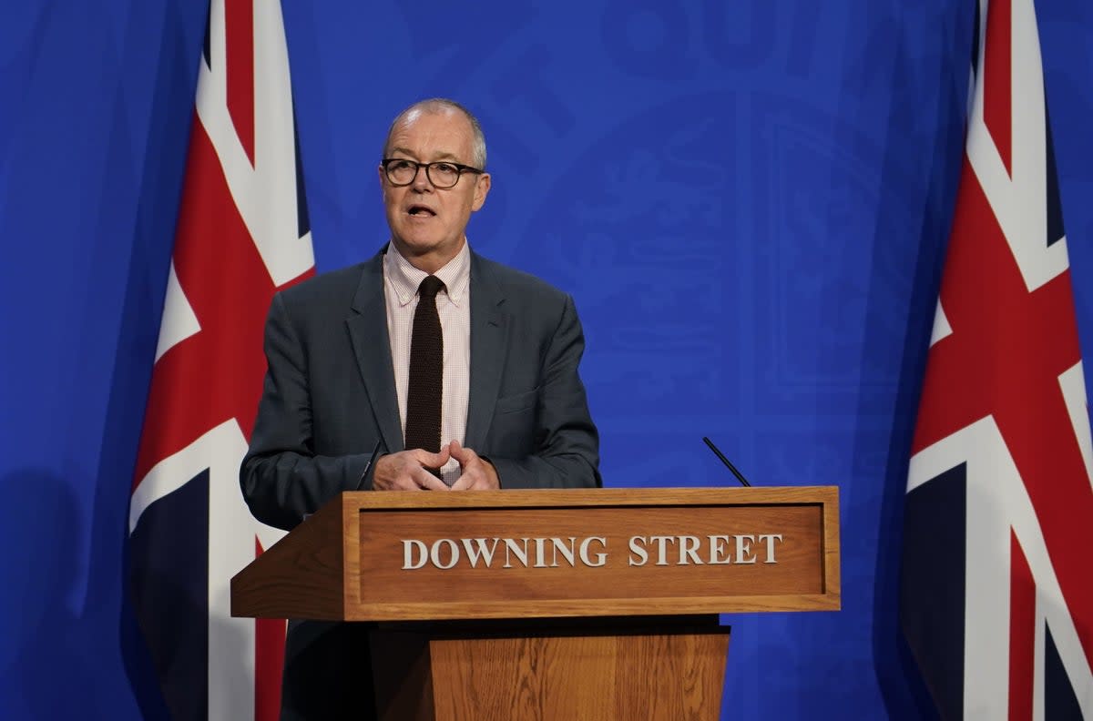 Chief scientific adviser Sir Patrick Vallance during a Covid presser  (PA Wire)