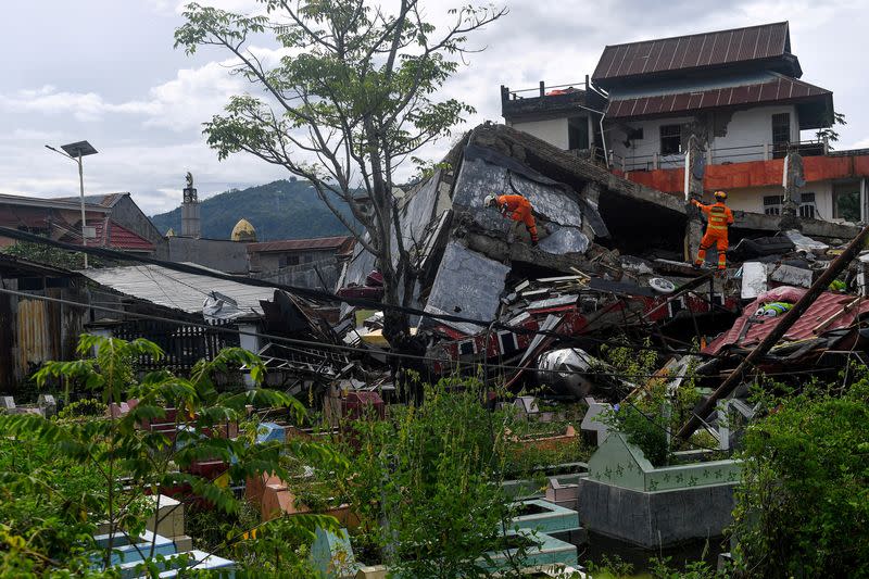 FILE PHOTO: Aftermath of earthquake in Mamuju, West Sulawesi