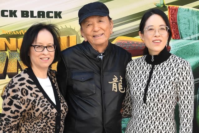 <p>Steve Granitz/FilmMagic</p> (Left-right:) Susan Hong, James Hong and April Hong at the Los Angeles premiere of "Kung Fu Panda 4" March 3