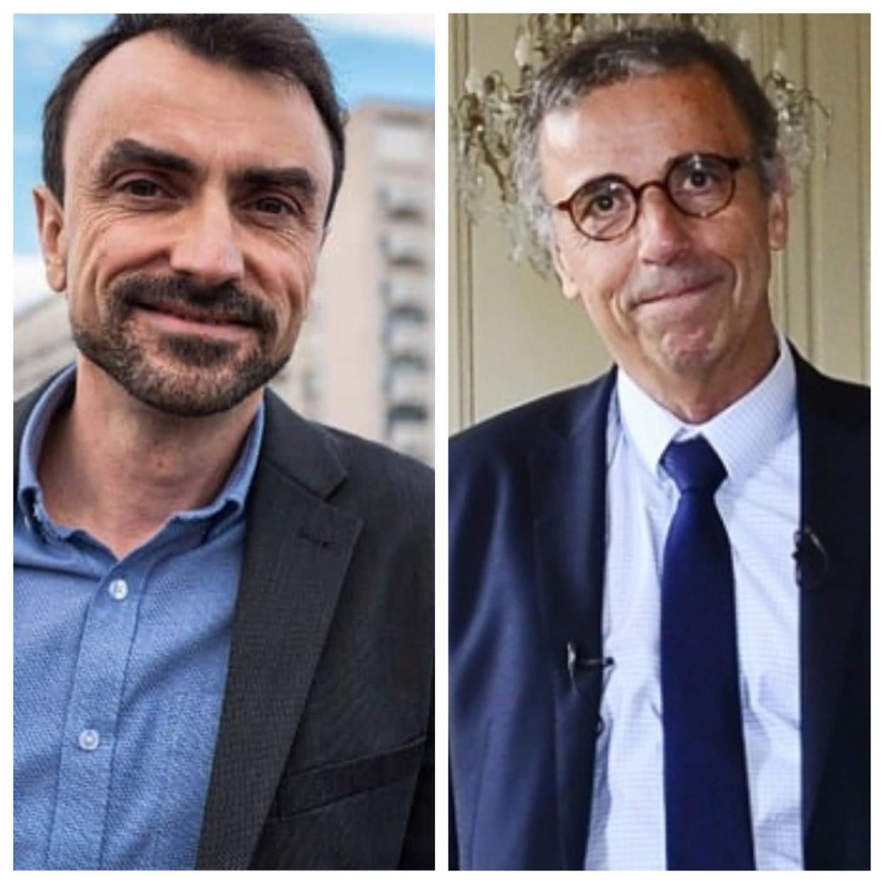 David Doucet, maire de Lyon, et Pierre Hurmic, maire de Bordeaux.  - Montage BFMTV / AFP