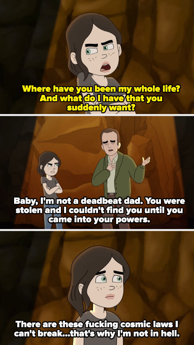 cartoon dad saying he's not a deadbeat father