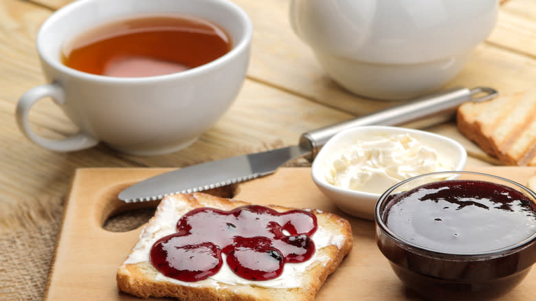 Tea, toast, and jam