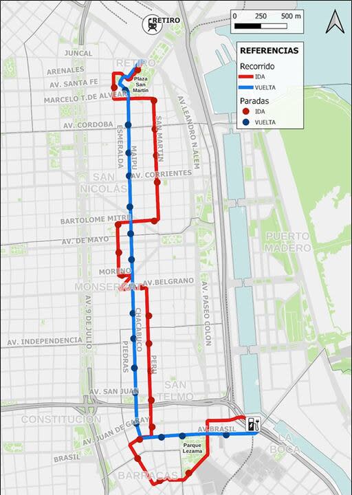 El nuevo circuito que propone el Gobierno porteño contará con 36 paradas