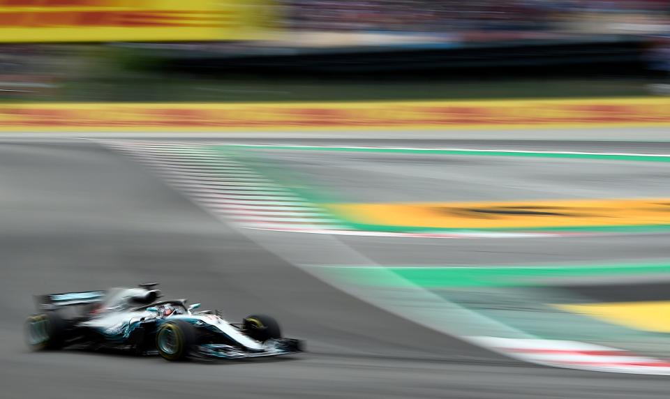 Lewis Hamilton competes in the Spanish Formula One Grand Prix at the Circuit de Catalunya in Montmelo (AFP)