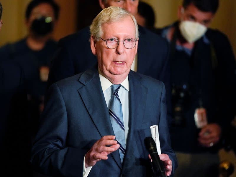 U.S.Senate Republicans hold weekly policy lunch at the U.S. Capitol in Washington