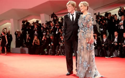 Redford and Fonda on the red carpet at the 74th Venice Film Festival