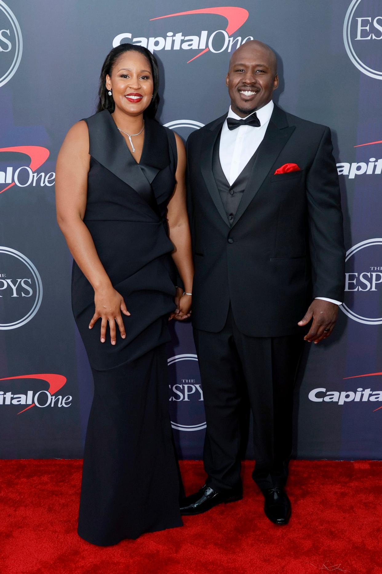 NEW YORK, NEW YORK - JULY 10: (L-R) Maya Moore and Jonathan Irons attend the 2021 ESPY Awards at Rooftop At Pier 17 on July 10, 2021 in New York City. (Photo by Michael Loccisano/Getty Images) ORG XMIT: 775667120 ORIG FILE ID: 1328056719