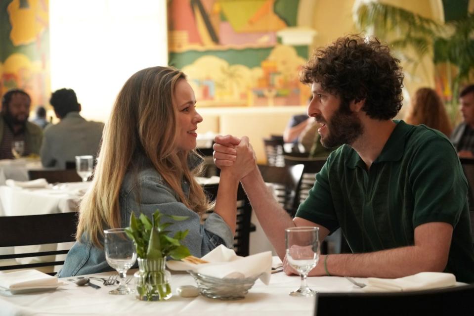 DAVE "Dream Girl" Episode 9 (Airs Wednesday, May 24) -- Pictured: (l-r) Rachel McAdams as herself, Dave Burd as Dave. CR: Byron Cohen/FX