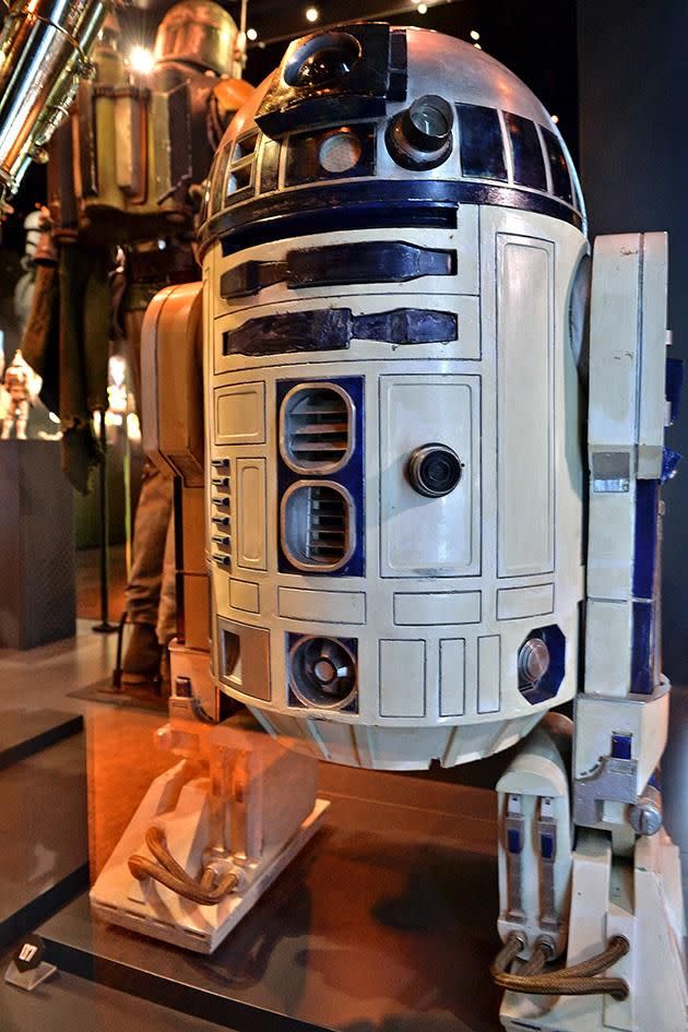 The R2-D2 costume worn by Kenny Baker. Photo: Getty Images.