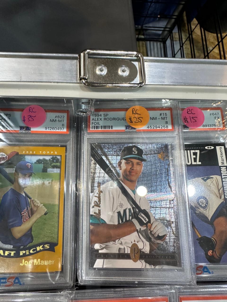 Alex Rodriguez card at 2024 National Sports Card Convention, at I-X Center.