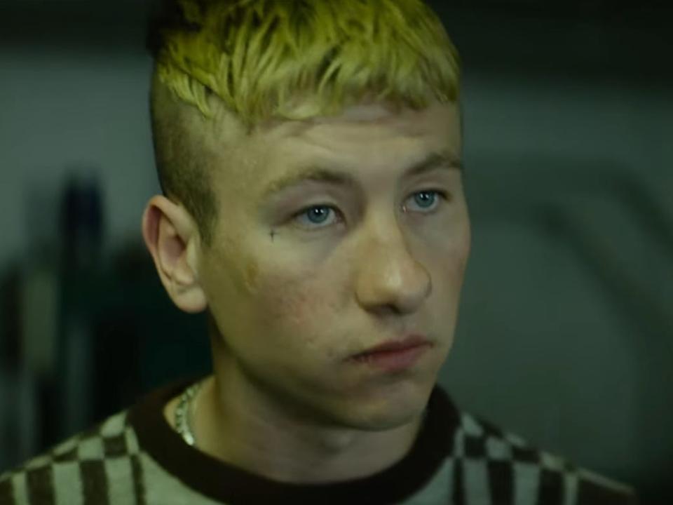 Barry Keoghan dyes his hair blonde in "Calm with Horses."