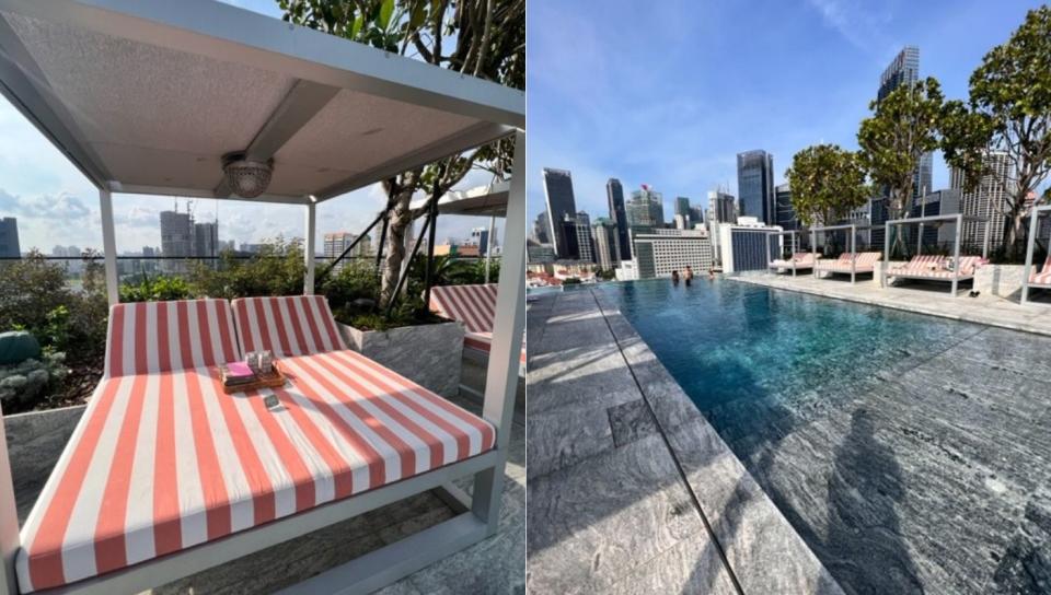 A photo of the rooftop pool area at Mondrian Singapore Duxton. (PHOTO: Reta Lee/Yahoo Life Singapore)