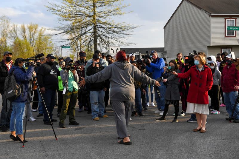 The scene of a police shooting in Columbus