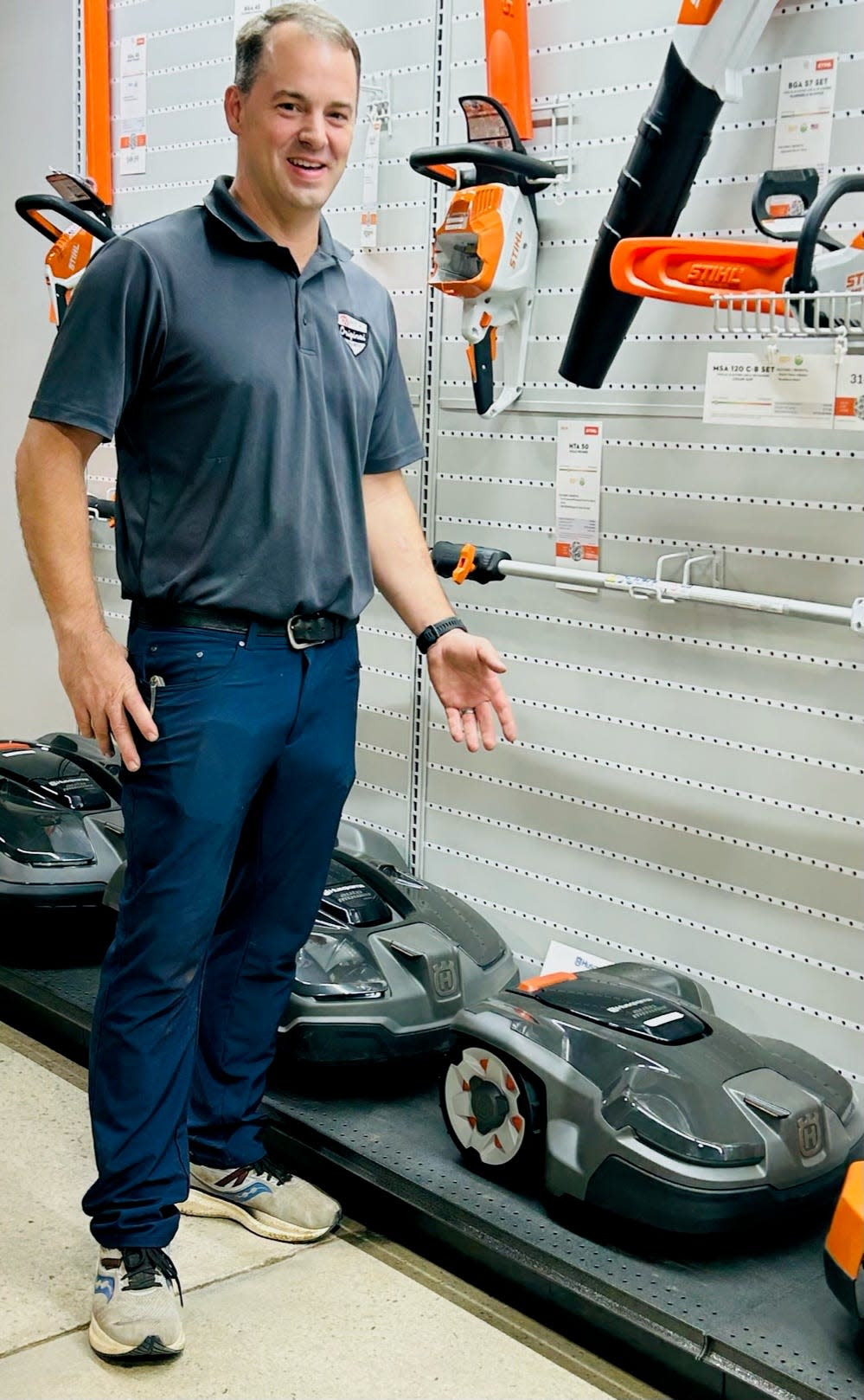 Ashley Day, owner of Laurelwood Equipment located in North Augusta, said there are benefits to owning a robot lawn mower.