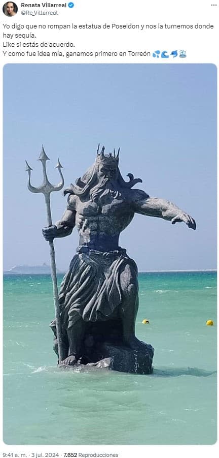 estatua poseidon progreso yucatan