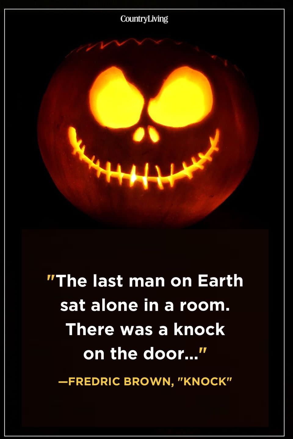 <p>"The last man on Earth sat alone in a room. There was a knock on the door…"</p>