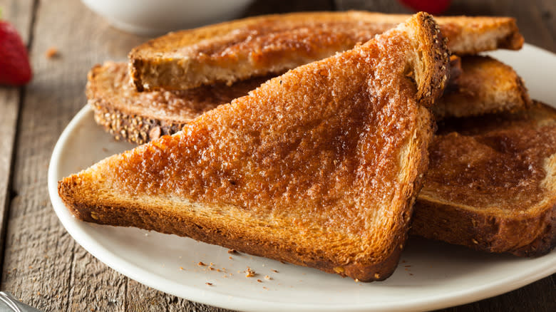 Slices of cinnamon sugar toast