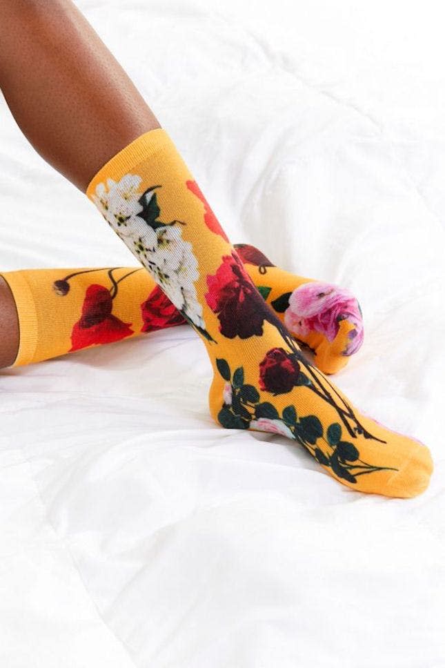 Out From Under Exploded Floral Crew Sock