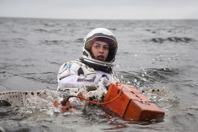 <p>Melinda Sue Gordon/Paramount Pictures/courtesy Everett </p> Anne Hathaway in 'Interstellar'