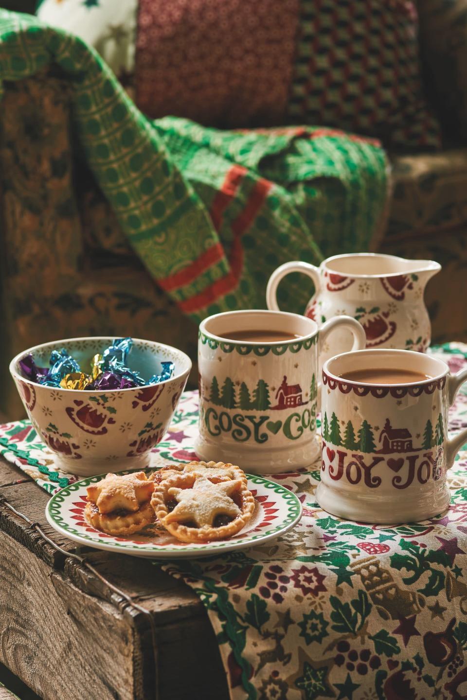 <p><a href="https://www.emmabridgewater.co.uk/" rel="nofollow noopener" target="_blank" data-ylk="slk:Emma Bridgewater" class="link ">Emma Bridgewater</a>'s 2022 Christmas collection has given us an excuse to get excited about the festive season. The famous British pottery brand, which is designed and manufactured in Stoke-on-Trent, has just released its Christmas 2022 collection – and homeware fans have plenty of pieces to add to their <a href="https://www.countryliving.com/uk/homes-interiors/interiors/g29470409/eco-friendly-christmas-crackers/" rel="nofollow noopener" target="_blank" data-ylk="slk:Christmas" class="link ">Christmas</a> lists.</p><p>From present sacks to festive mugs, the Emma Bridgewater Christmas collection is available to buy now... just in time for our festive shopping! </p><p><a class="link " href="https://www.emmabridgewater.co.uk/collections/all-christmas" rel="nofollow noopener" target="_blank" data-ylk="slk:BROWSE FULL COLLECTION">BROWSE FULL COLLECTION</a> </p>