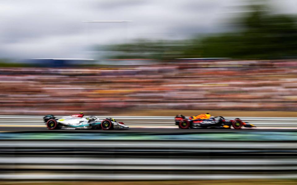 Lewis Hamilton battles with Max Verstappen in qualifying - SHUTTERSTOCK