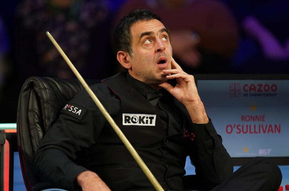 Ronnie O’Sullivan crashed out of the UK Championship in York (Mike Egerton/PA) (PA Wire)