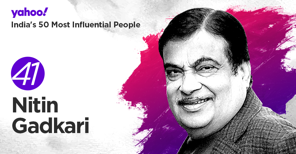 <strong>41. Nitin Jairam Gadkari</strong> (born May 27, 1957) is India’s current Minister for Road Transport & Highways and Minister of Micro, Small and Medium Enterprises.