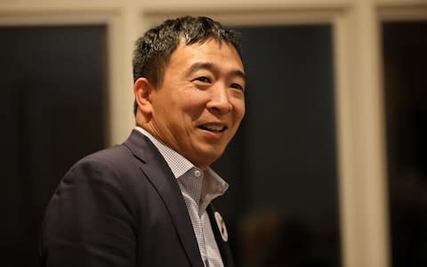 Democratic presidential candidate Andrew Yang - Credit: Reuters