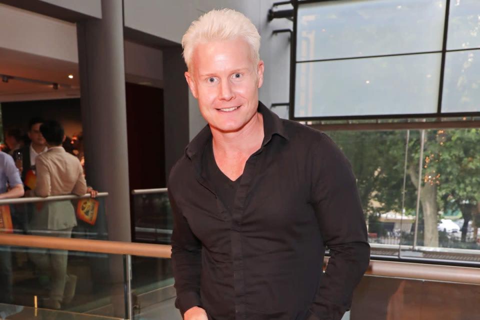 Rhydian Roberts attends the press night performance of “South Pacific” at Sadlers Wells Theatre on August 4, 2022 (Dave Benett)