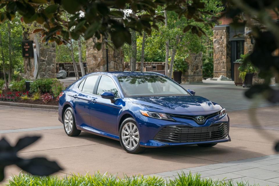 <p>Expectations for the eighth generation of the Camry ran high when it made its debut at the 2017 Detroit auto show sporting attractive new sheetmetal. The new car transitioned to an all-new platform for the first time in many years, Toyota’s TNGA component set. The renaissance was perfectly timed, as the Camry faced stiff competition from the also-new Honda Accord. Believe it or not, the longtime rivals had never been redesigned for the same model year before, and 2018 was the first instance in which the two sedans were <a href="https://www.caranddriver.com/features/a15875018/the-state-of-accord-and-camry-all-new-at-the-same-time-for-the-first-time-ever/" rel="nofollow noopener" target="_blank" data-ylk="slk:all new at the same time;elm:context_link;itc:0;sec:content-canvas" class="link ">all new at the same time</a>. Although we were highly satisfied with the new Camry’s sharper driving dynamics and its stronger four-cylinder, V-6, and hybrid powertrains, it failed to unseat the Accord from <a href="https://www.caranddriver.com/features/g15084479/cream-of-the-crop-the-winningest-cars-in-10best-history/?slide=15" rel="nofollow noopener" target="_blank" data-ylk="slk:its crushing 10Best Cars winning streak;elm:context_link;itc:0;sec:content-canvas" class="link ">its crushing 10Best Cars winning streak</a>. </p>