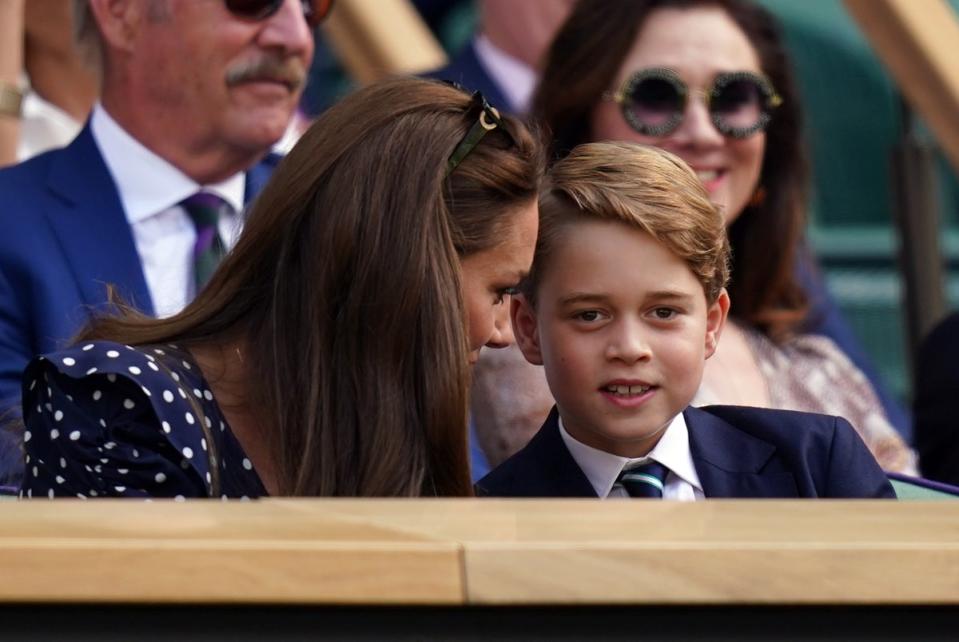 George with Kate at Wimbledon (Adam Davy/PA) (PA Wire)