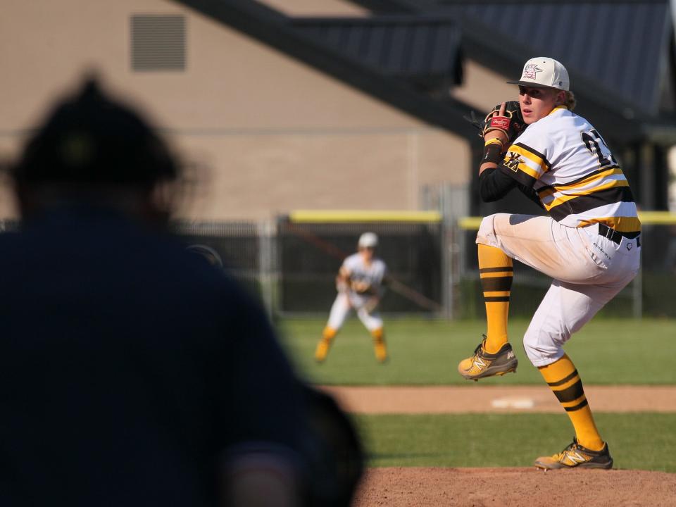 Trace Hartman is The Advocate Baseball Pitcher of the Year. He led Watkins Memorial to a third consecutive Licking County League-Buckeye Division championship.