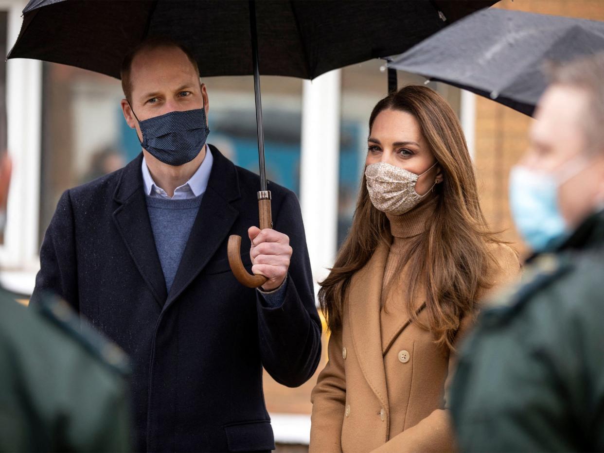 <p>It’s not the first time the Duchess of Cambridge has worn a floral mask as the royal appears to be a fan of the Liberty London print </p> (Getty)