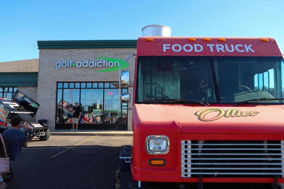 Eric Elenkiwich, owner of Backyard BBQ, owns multiple food trucks, including Ollies. The original "Q" truck and the Ollies food truck were parked at Golf Addiction in Sioux Falls on Tuesday, August 30.