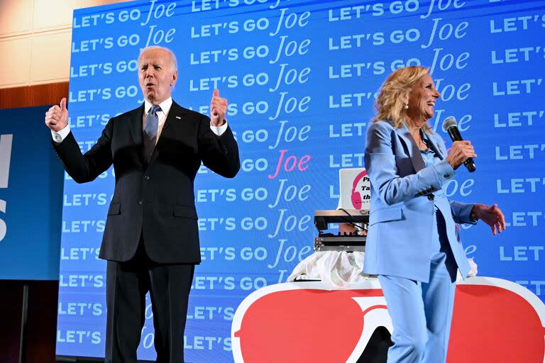El presidente Joe Biden junto a la primera dama Jill Biden (Archivo) 