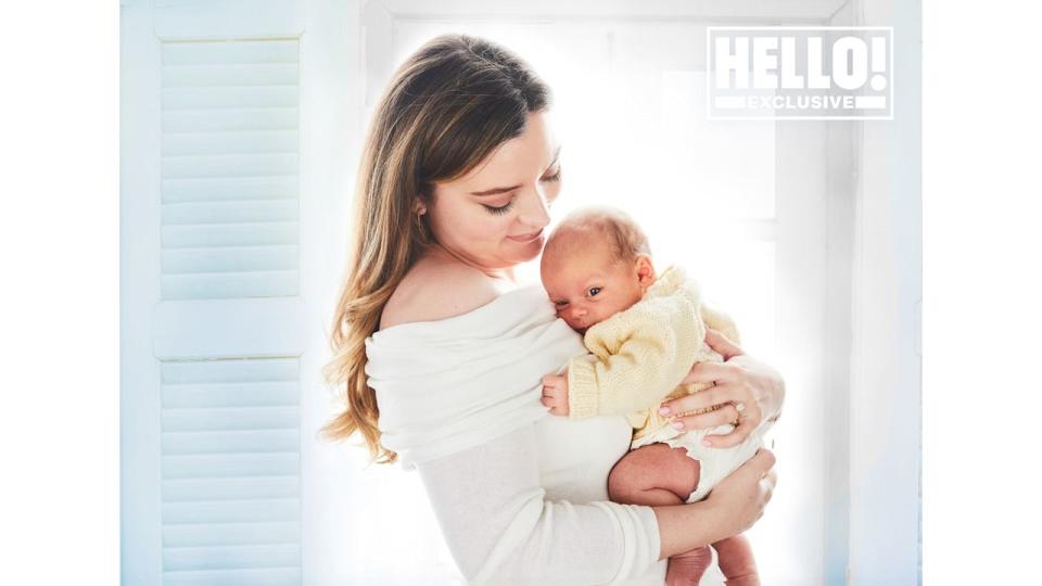 Rosie Kelly poses with baby Billie in exclusive shoot