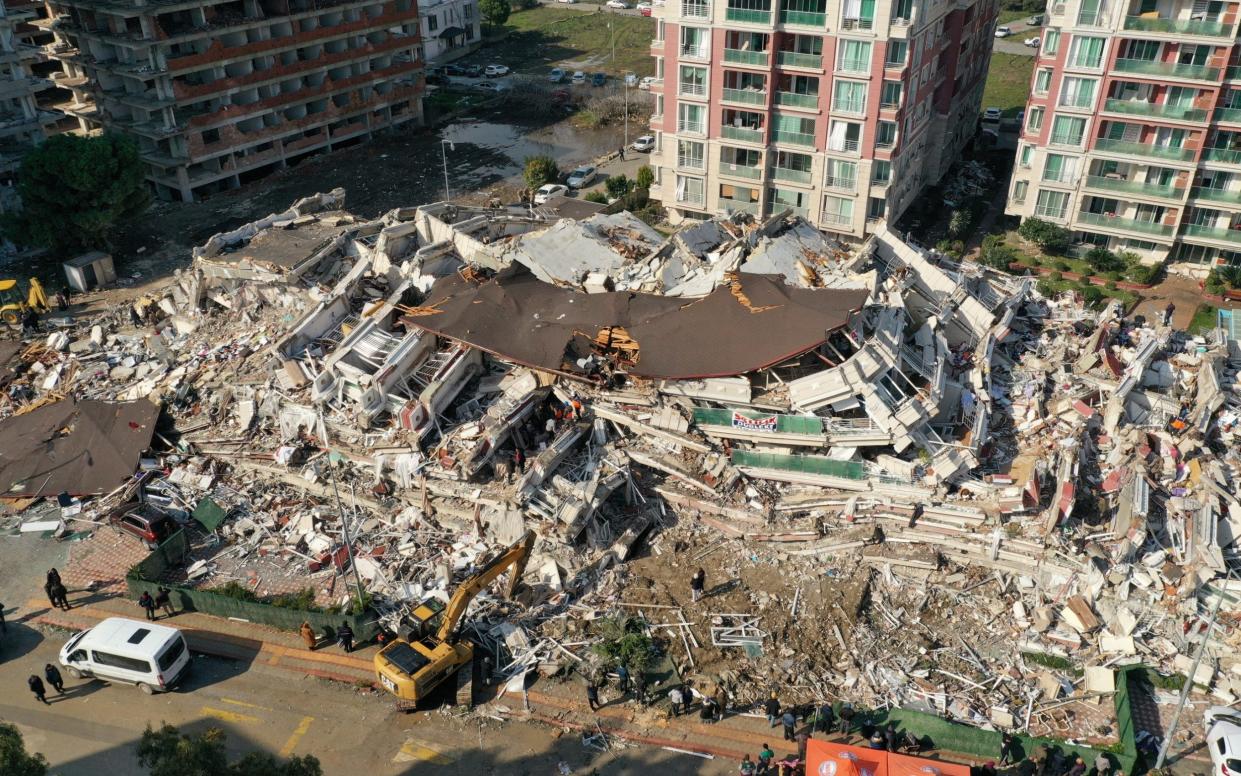 An aerial view shows collapsed and damaged buildings at Hatay - Umit Bektas/Reuters