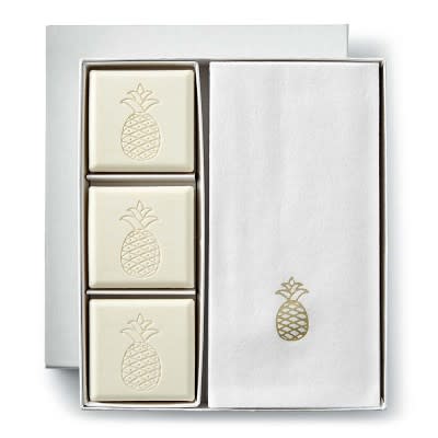 <p><a href="https://go.redirectingat.com?id=74968X1596630&url=https%3A%2F%2Fwww.williams-sonoma.com%2Fproducts%2Fpineapple-soap-and-towel-gift-set&sref=https%3A%2F%2Fwww.thepioneerwoman.com%2Fhome-lifestyle%2Fentertaining%2Fg32293314%2Fhostess-gifts-ideas%2F" rel="nofollow noopener" target="_blank" data-ylk="slk:Shop Now;elm:context_link;itc:0;sec:content-canvas" class="link ">Shop Now</a></p><p>Pineapple Soap and Towel Gift Set</p><p>williams-sonoma.com</p><p>$59.00</p><span class="copyright">Williams Sonoma</span>