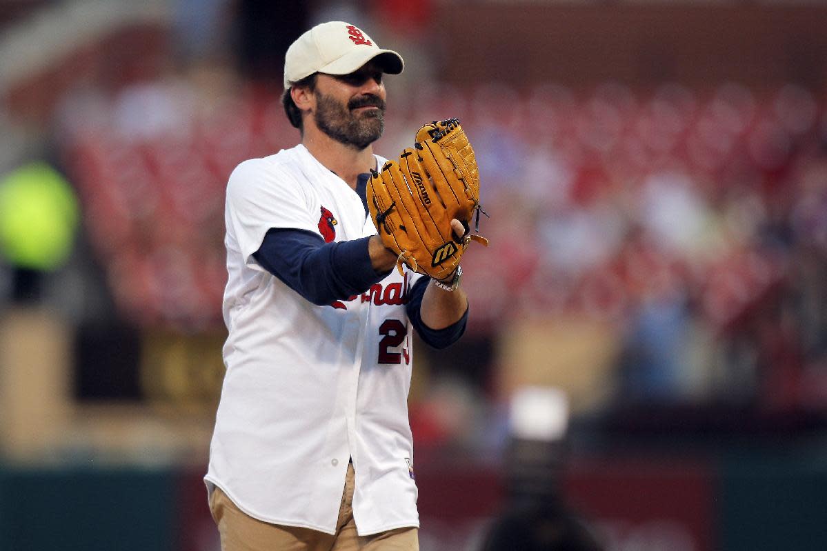 Actor Jon Hamm: Hamm about The Simmons and Hamm at The Cardinals Hall of  Fame Induction baseball(2015)