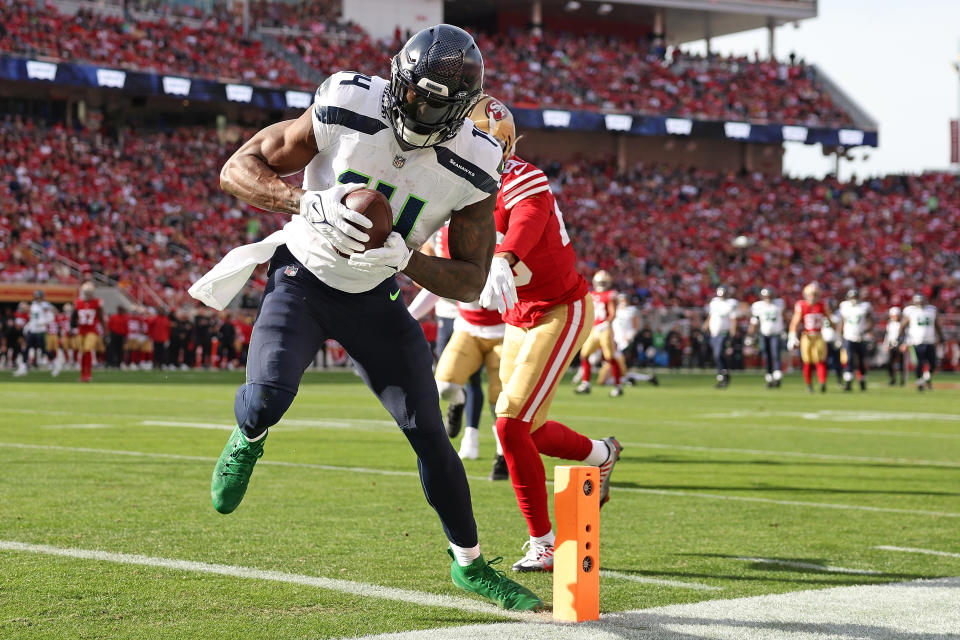 DK Metcalf has been a solid fantasy contributor for years, but could be in position to take his game to a new level this season. (Photo by Ezra Shaw/Getty Images)