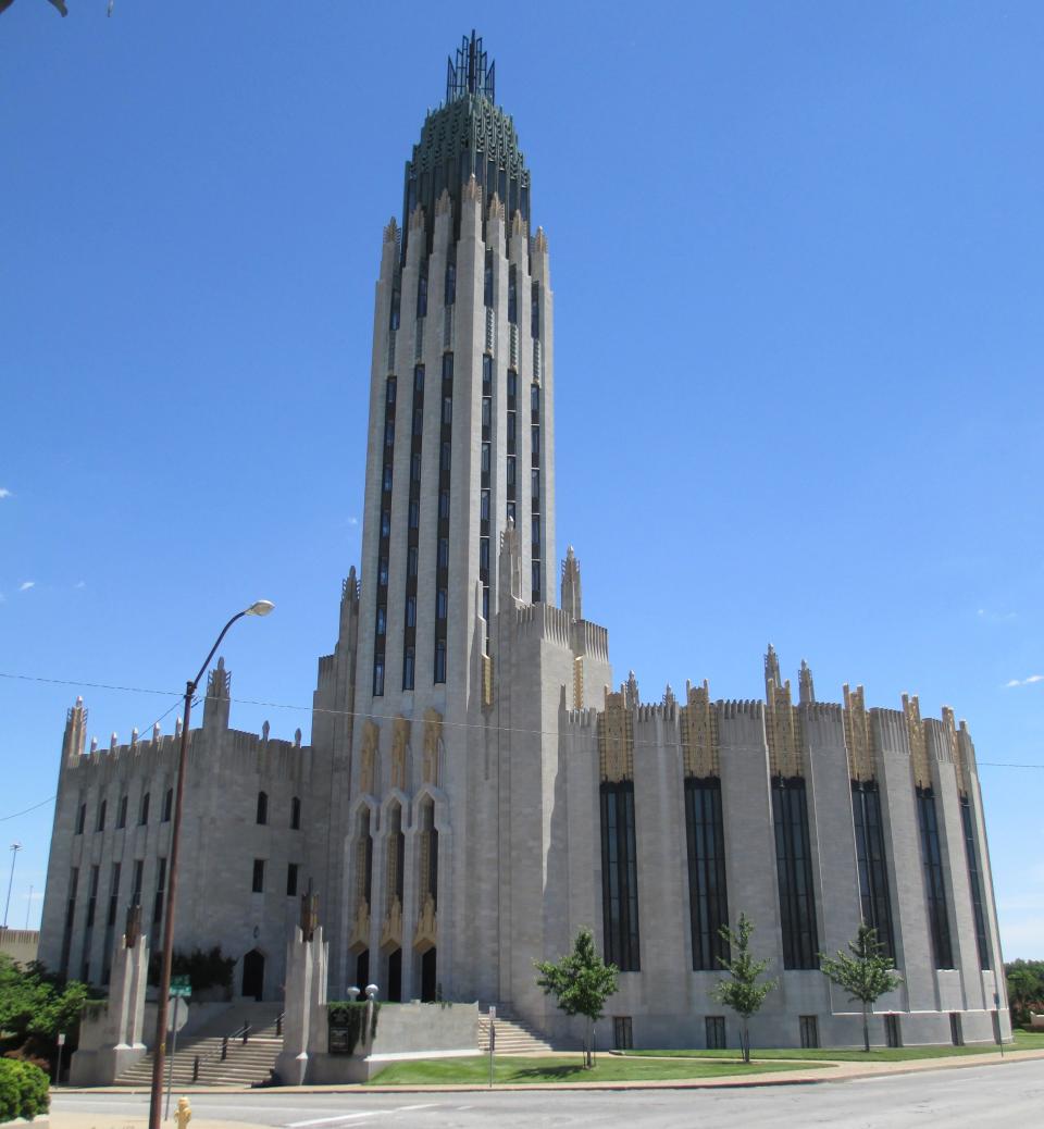 Boston Avenue United Methodist Church (Tulsa, Oklahoma)
Towering above downtown Tulsa, Boston Avenue United Methodist Church’s Art Deco design debuted in 1929. It’s on the National Register of Historic Places.