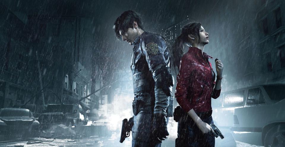 "Resident Evil 2" erschien am 8. Mai 1998 für die PlayStation, gefolgt von Fassungen für Windows PC, Nintendo 64, Sega Dreamcast und GameCube. Diesmal übernehmen Spieler die Rolle von Claire Redfield, der Schwester des spurlos verschwundenen Chris Redfield. Außerdem spielbar ist der junge Polizist Leon Scott Kennedy. In der von Zombies überlaufenen Stadt Raccoon City treffen beide aufeinander. Damals neu: Verletzungen der Helden ließen sich anhand ihrer Körperhaltung erkennen. (Bild: Capcom)