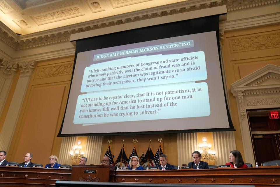 The committee to investigate the January 6 attack on the United States Capitol resumes public hearings at the US Capitol on Oct. 13, 2022 in Washington DC.