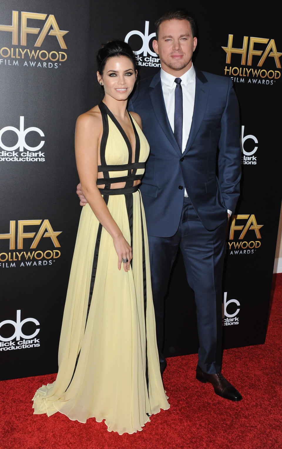 Jenna Dewan-Tatum in Zuhair Murad with Channing Tatum at the 19th Annual Hollywood Film Awards in Beverly Hills, California.